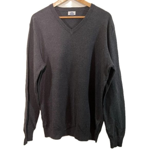 Men’s Dark Gray Old Navy V Neck Sweater Size Large - Picture 1 of 8